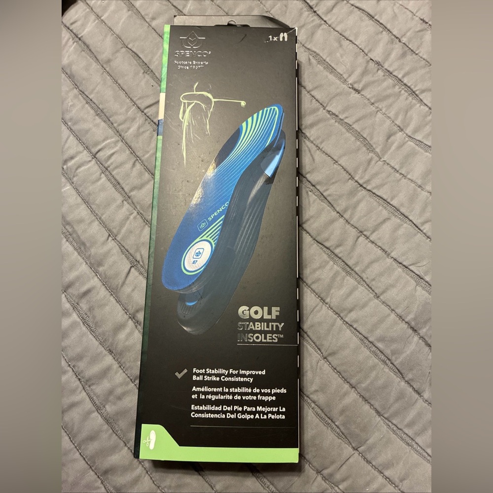 Spenco golf stability insoles comfort fit unisex size 5-11
